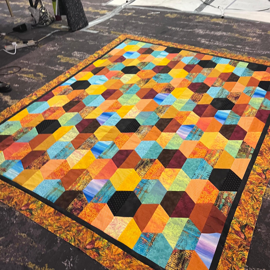 Hexitate Quilt Pattern: Scrap Fabric Hexagon Design (Digital Download ...